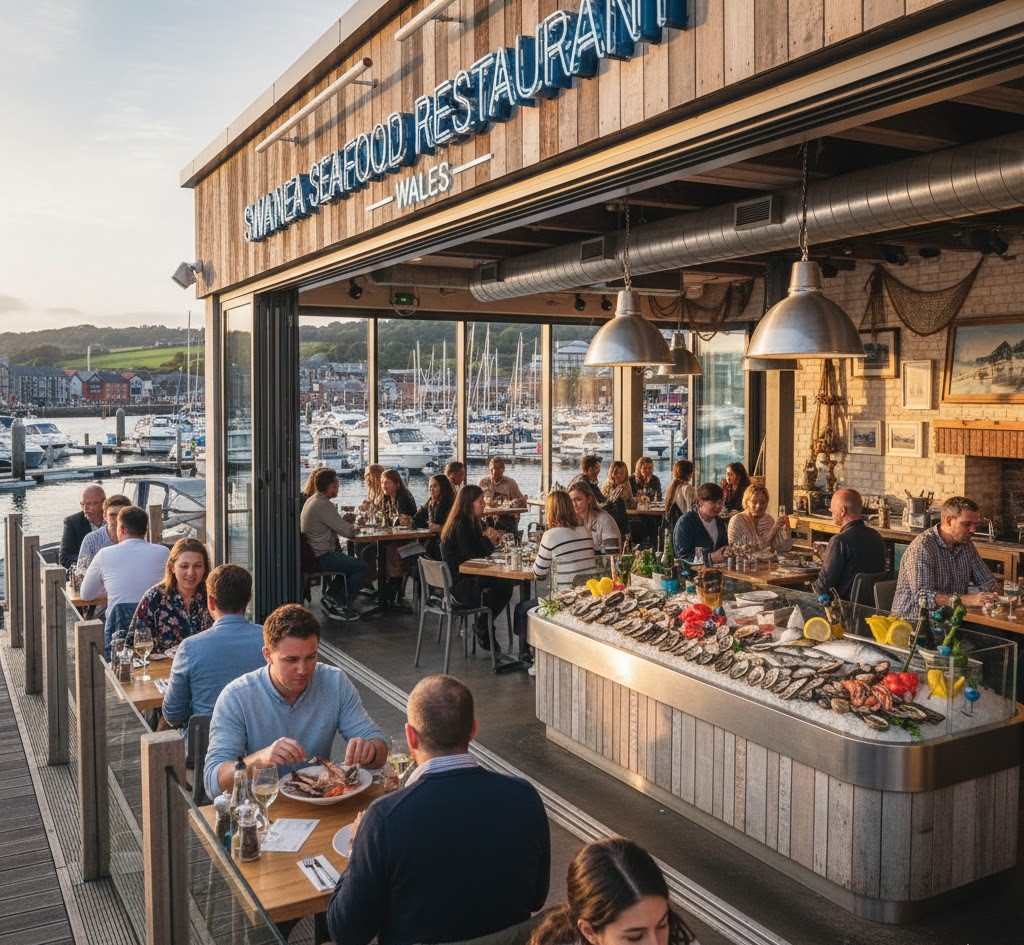Waterfront Seafood Restaurant in Swansea Marina